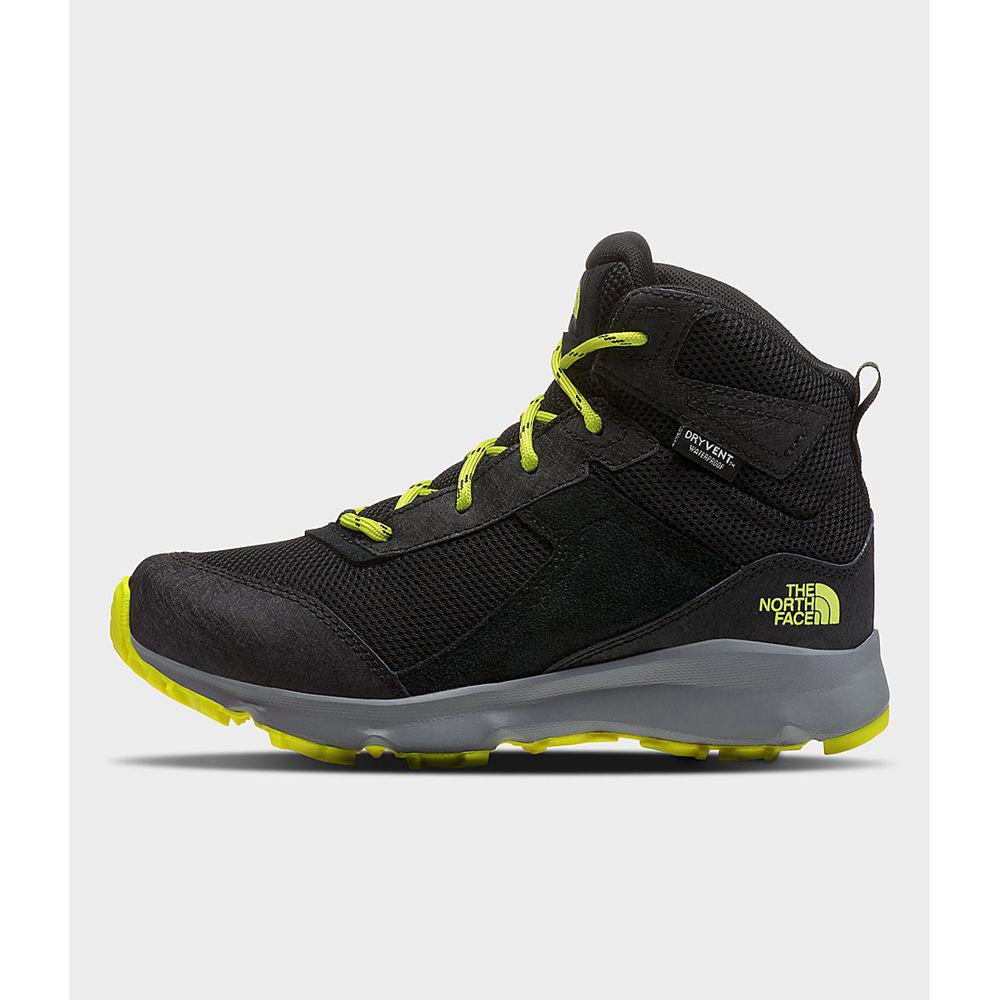 The North Face Jr. Hedgehog Hiker II Mid WP Αγόρια Μπότες - Μαυρα Πρασινο (ECAT12984)